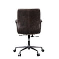 thumbnail image 6 of HomeRoots 347519 28 x 25 x 38 in. Distress Chocolate Top Grain Leather Metal Upholstered Seat Casters Engineered Wood Executive Office Chair, 6 of 6
