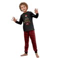 thumbnail image 2 of Yuaguia Family Christmas Matching Pajamas Set, Wish You a Merry Christmas Tree Letter Print Long Sleeve Tops and Red Black Plaid Pants, Holiday Sleepwear, Kids 9 Years, 2 of 7