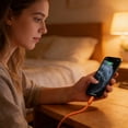 thumbnail image 4 of 2026 Upgraded Sideways Phone Charger, 2-in-1 Invisible Holder Charger Cable, 240w Braided Fast Charging Cord with Built-in Phone Stand for Smartphones Tablets(Orange), 4 of 5