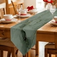 thumbnail image 2 of Sage Green Marble Table Runner Linen Burlap Table Runner 72 Inches Long Modern Abstract Art Ink Painting Dresser Scarves for Kitchen Island Coffee Dining Party Wedding Banquet Holiday Decor 14"x72", 2 of 8