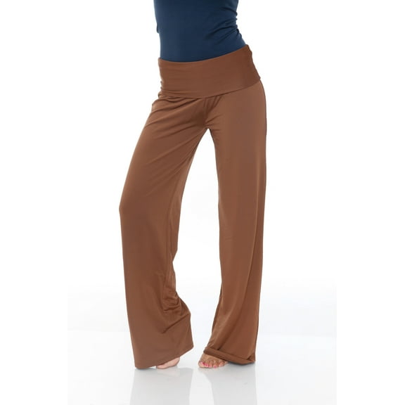 White Mark Women's Solid Palazzo Pants