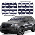 thumbnail image 2 of Bingfone Anchors Print 2-Piece Sun Shade Front Windshield - Foldable Car Front Window Sunshades For Most Sedans Suv Truck - Small, 2 of 7