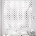 thumbnail image 1 of Minimalist Tapestry, Monochrome Style Illustration Small Circular Rhombuses and Squares, Fabric Wall Hanging Decor for Bedroom Living Room Dorm, 5 Sizes, Taupe Grey and White, by Ambesonne, 1 of 1