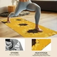 thumbnail image 4 of Yellow Sunflower Pattern Hot Yoga Mat Towel Non Slip for Hot Yoga - Quick-Drying Yoga Mat Cover with 4 Corner Pockets with Travel Bag - Hot Yoga Towel Non Slip Grip Moisture Wicking Sweat 70"x26", 4 of 6