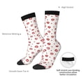 thumbnail image 4 of Gukieu Lips Kiss Print Contrast Color Mid-calf Socks, Sweat-wicking Athletic Socks, Unisex Clothing Accessories, 4 of 6