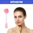 thumbnail image 2 of Vocoste Silicone Facial Cleansing Brush for Face Skincare Pink White 6.30"x1.57", 2 of 7