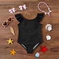 thumbnail image 5 of Abcomgle 3t Swimsuit Girls Solid One Piece Swimsuits for Little Girls Ruffled Stretchy Bathing Suits for Girls, 5 of 7