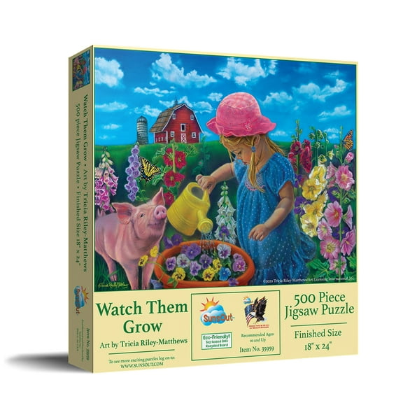 SUNSOUT INC - Watch Them Grow - 500 pc Jigsaw Puzzle by Artist: Tricia Reilly-Matthews - Finished Size 18" x 24" - MPN# 35959