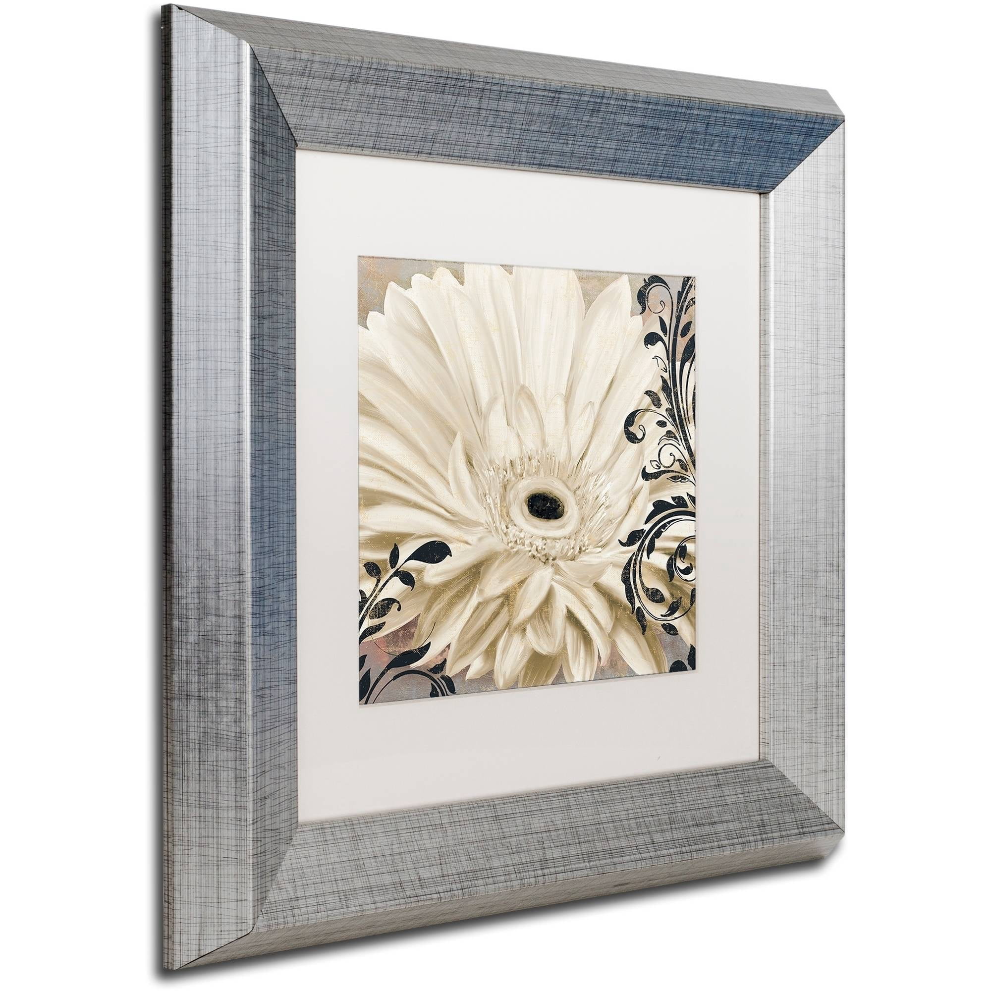 Trademark Fine Art "Winter White I" Canvas Art by Color Bakery White Matte, Silver Frame