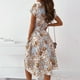 thumbnail image 2 of Guardurnaity Vestido camisero elegante de manga corta con flores y escote en V profundo de verano para mujer y niña, accesorio de ropa Vestidos S, 2 of 6
