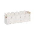 thumbnail image 2 of Handmade Woven Storage Basket – Scalloped Edge Paper Rope Organizer with Wooden Handles, Small Decorative Basket for Bathroom Counter, Shelf, Coffee Table(White), 2 of 6