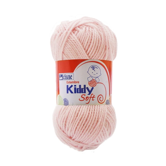 Bolsa 6 Pzas Estambre Liso Brillante Carne Kiddy Soft Cisne