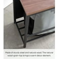 thumbnail image 6 of Yamazaki Home Entryway Storage Organizer and Bench, Black, Steel + Wood, 6 of 7