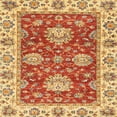 thumbnail image 1 of Ahgly Company Tapis d'Intérieur Carré Abstrait Rouge Oriental, 6 Pieds Carré, 1 of 6