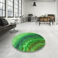 thumbnail image 3 of Ahgly Company Indoor Square Patterned ForestGreen Area Rugs, 4' Square, 3 of 6