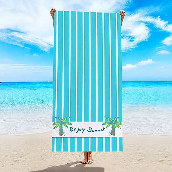Summer Savings Boovnll Beach Towels, 28x59" High Absorbent Quick Dry Sand Free Microfiber Lightweight Beach Towel for Beach, Yoga, Gym, Travel, Pool, Beach Accessories, Beach Towels Oversized