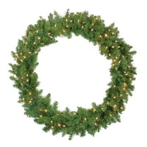 Northlight 36"" Pre-Lit Northern Pine Artificial Christmas Wreath - Clear Lights