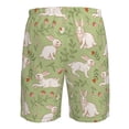 thumbnail image 6 of Wukai Cute Rabbit And Flower Print Beach Trunks with Compression Liner Swimsuit Quick Dry Beach Sports Shorts with Pocket-Small, 6 of 8