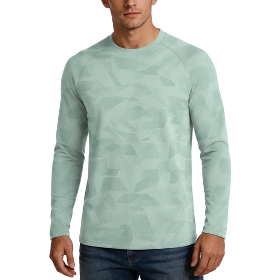 Trgacdwlo Mens UPF 50 Sun Protection Shirt Color Block Raglan Long Sleeve Rash Guards for Men Quick Dry Breathable Mens Fishing Shirt