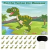 Pin The Tail On The Dinosaur Game With 24 Pcs Tails For Dinosaur Birthday Party Supplies, Boys Dinosaur Party Game