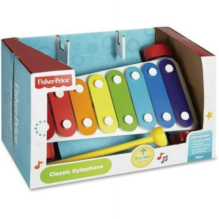 Fisher-Price Classic Xylophone Tapping the Keys Helps Foster Fine Motor Skills - Standing and Pull String