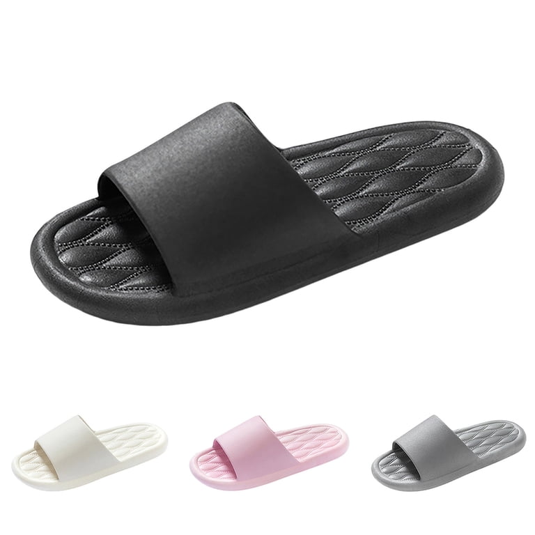 ?Men Slide Sandal Black White Slip-on Classic Comfort Streetwear Open-Toe Shoes George Men main image 3