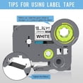 thumbnail image 4 of 3pcs Compatible Label Tape Replace TZ 18mm 0.7 Laminated White TZe-241 TZ-241 for Brother P-touch Label Maker, 4 of 5