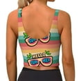 thumbnail image 3 of Lsque Hello Summer Printed Women'S Sports Bra, Compression, Moisture Wicking, High-Impact Sports Bra For Women,Supportive sports bra-XX-Large, 3 of 9