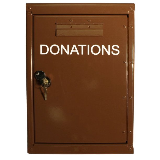 Outdoor Locked Donation Aluminum Box with Rain Flap for Money