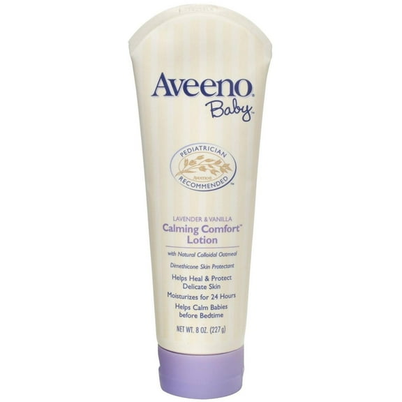 AVEENO Baby Lavender & Vanilla Calming Comfort Lotion 8 oz (Pack of 2)