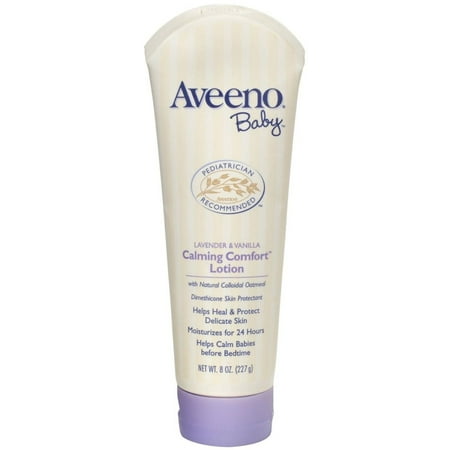 AVEENO Baby Lavender & Vanilla Calming Comfort Lotion, 8 oz (Pack of 6)