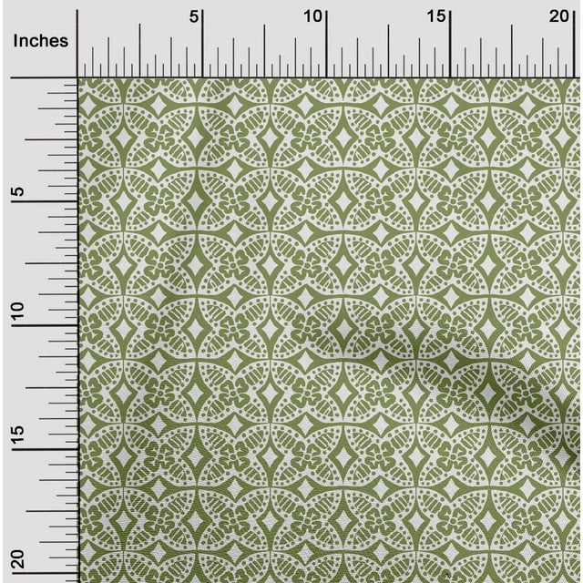 oneOone Organic Cotton Voile Fabric Floral Block Printed Craft Fabric BTY 42 Inch Wide