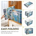 thumbnail image 2 of Yayeee Collapsible Cube Storage Bin with Lid Fabric Closet Decorative Basket with Handles, Blue Sea, 2 of 7