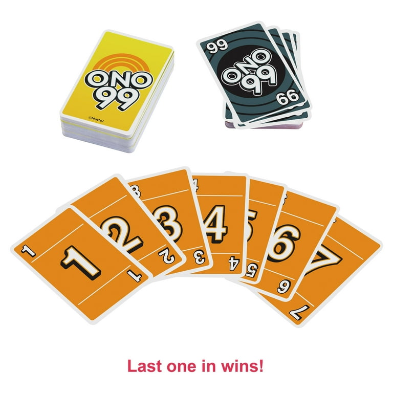ONO 99 Card Game from Makers of UNO for Kids, Adults and Game Night, Add  Numbers & Don't Go over 99