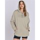 thumbnail image 4 of Sudadera con Capucha Oversize para Mujer, con Cremallera de un Cuarto, Estilo Túnica, Ideal para Otoño e Invierno Ropa y Elegante Caqui L, 4 of 10