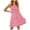 Pink Womens Summer Dress, variant on USSUMA Womens Sundresses Summer Casual Spaghetti Strap Ruffle Flowy Aline Swing Short Mini Party Beach Dress Boho Floral Printed Sleeveless Sun dresses for Women Plus Square Neck Dresses Vacation