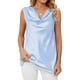 thumbnail image 1 of Top sin mangas para mujer, ropa de moda holgada de Color sólido con cuello libre para compras de viaje, 1 of 8