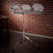 Ashthorpe Roto Tom Drum Set with Remo Drumheads - 6, 8, 10 Toms with Adjustable Stand