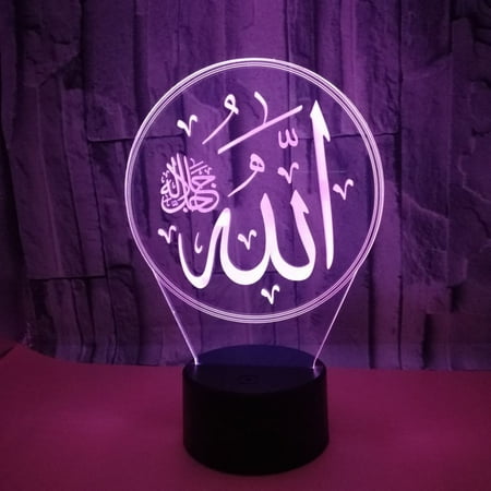 

3D LED Optical Illusion Acrylic Night Light with Remote & Smart Touch 7 Colors Changing（symbol）