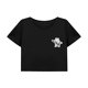 thumbnail image 1 of Top corto de verano para mujer, ropa de calle suave y sencilla, camisa con cuello redondo para caminar M, 1 of 7