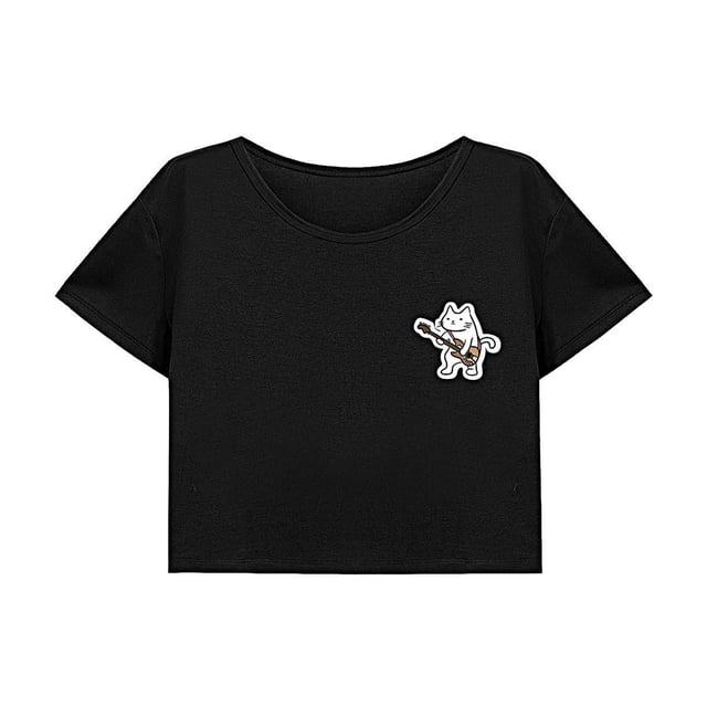 Camiseta holgada con cuello redondo para mujer, Top corto de verano, elegante, para senderismo en la calle SG
