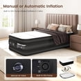thumbnail image 3 of XYGOO Twin Air Mattress with Built in Pump,17" Double High Twin Size,an Air Bed with a Thick Foam Layer&Soft Surface, Travel Bed&Adult Air Mattress for Home&Camping, 3 of 6