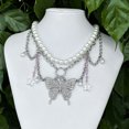 thumbnail image 6 of NICKSUN Y2k Necklace for Women, Butterfly Beaded Layered Necklaces, Halloween Fairy Cosplay Accessories, Y2k Cute Sweet Heart Butterfly Jewelry Gifts for Women, 6 of 16