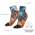 thumbnail image 6 of Pofeuu Blue Dragon And White Tiger Print 30cm Socks, Adult Running Hiking Socks for Youth and Adult, 6 of 7