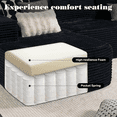 thumbnail image 4 of LLappuil 96" Sectional Sofa, Modular Sectional Couch with Right Chaise, Deep Seat Corduroy Cloud Sofa for Living Room Black, 4 of 8