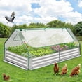 thumbnail image 3 of QinaQin Jardinière Surélevée Galvanisée 6x3x1 Pi avec Housse, Argent, 3 of 5