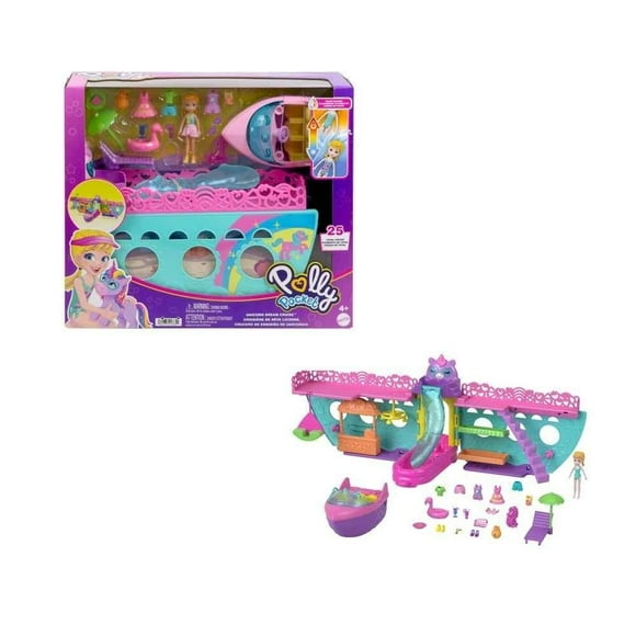 Set de Juego Polly Pocket Bote de Unicornio