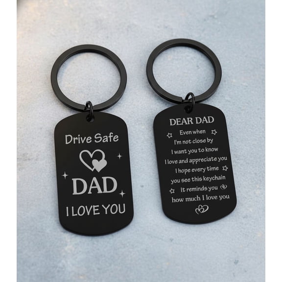 Father's Day Gifts for Dad from Daughter Son, Dad Birthday Gift Drive Safe Keychain for Him Father Papa Gifts Dad Gift from Daughter Son Father's Day Gift for Husband from Wife