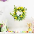 thumbnail image 2 of Bfogop 12 Inch Easter Egg Wreaths Decor for Front Door, Artificial Spring Floral Wreath with Easter Eggs, Leaves for Home Indoor Outdoor Entryway Wall Holiday Party Decor, 2 of 6