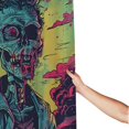 thumbnail image 3 of Shower Curtain, Neon Zombie Skull Waterproof Fabric Plastic Shower Curtain, Drying Fast Bathroom Curtain with 9 Buttonholes, Ruffle Shower Curtain 60x72in, 3 of 8